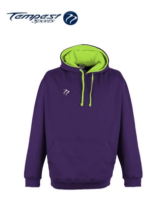 Tempest Lightweight Purple Electric Green Hooded Sweatshirt